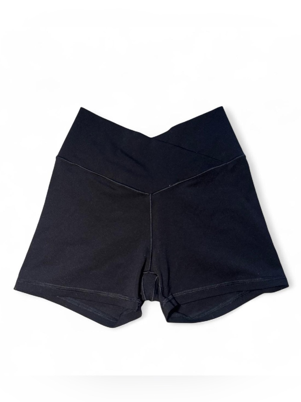 Aerie crossover black spandex biker shorts size M ☮️